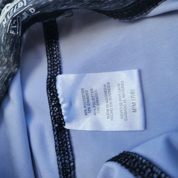 New Balance Girls Black Gray Fitted Ankle Length Activewear Leggings SZ M (7/8) - Picture 4 of 10